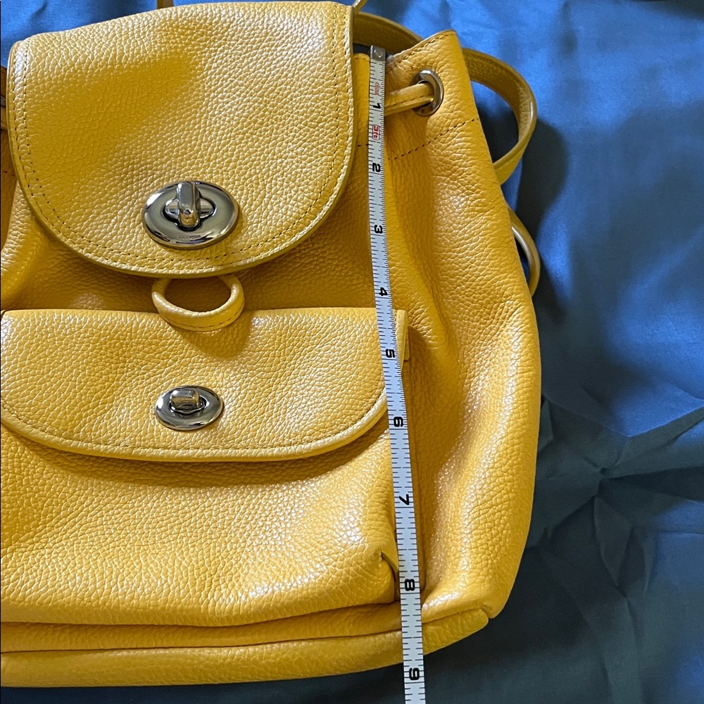 Coach Mini Turnlock Rucksack In Pebble Leather - Picture 2 of 9